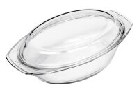 BOHEMIA CRISTAL Schüssel oval mit flachem Deckel 2,4...
