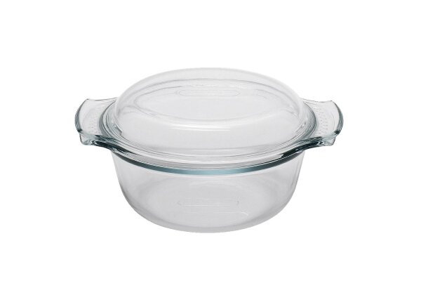 PYREX ESSENTIAL Kasserolle rund mit Deckel 1,0 + 0,4l