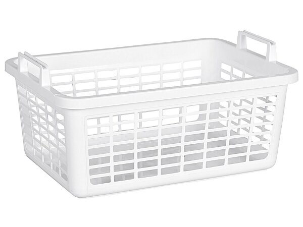 LOCKWEILER Wäschekorb 62x43x25cm 45l Kunststoff weiß