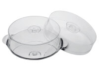 APS Tortenplatte mit 2 Hauben 7+11cm Edelstahl/Kunststoff...