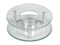 Stövchen Glas/Metall für Teelicht (nicht...