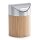 ZELLER PRESENT Tischabfallbehälter Bamboo 17cm Ø12cm silber/natur
