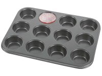 my basics Muffinbackblech Profi 12er Ø7cm anthrazit
