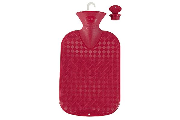 FASHY Wärmflasche glatt 2 l cranberry