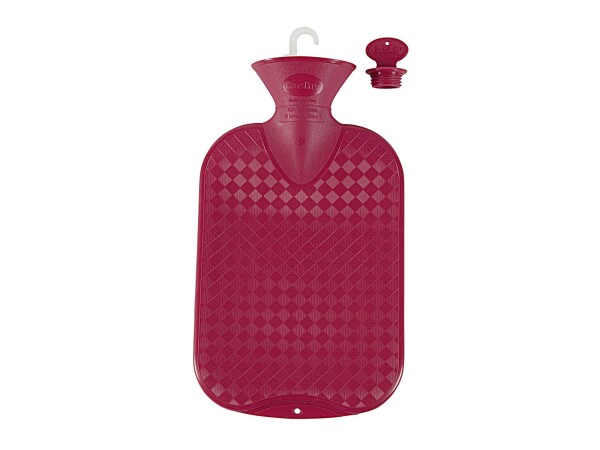 FASHY Wärmflasche glatt 2 l cranberry
