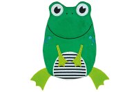 W&auml;rmflasche Frosch Velour gr&uuml;n