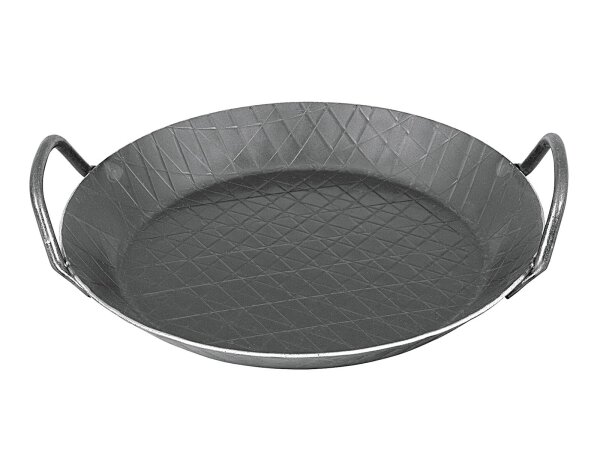 TURK Servierpfanne schmiedeeisern mit 2 Griffen Ø28cm schwarz
