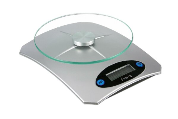 HI Küchenwaage digital 5kg Tragkraft mit Glasplatte
