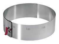 LARES Tortenring mit Klemmhebel 7cm Edelstahl