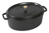 STAUB Cocotte oval 37cm schwarz