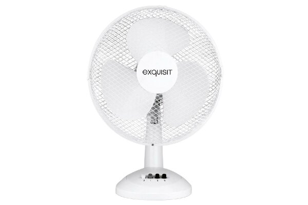 EXQUISIT Tischventilator Ø30cm weiß