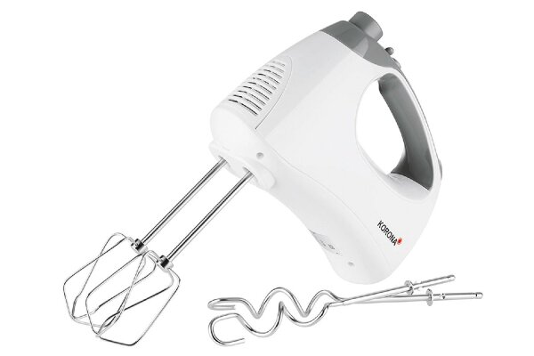 KORONA Handmixer mit XXL Rührstäbe 300 Watt weiß/grau