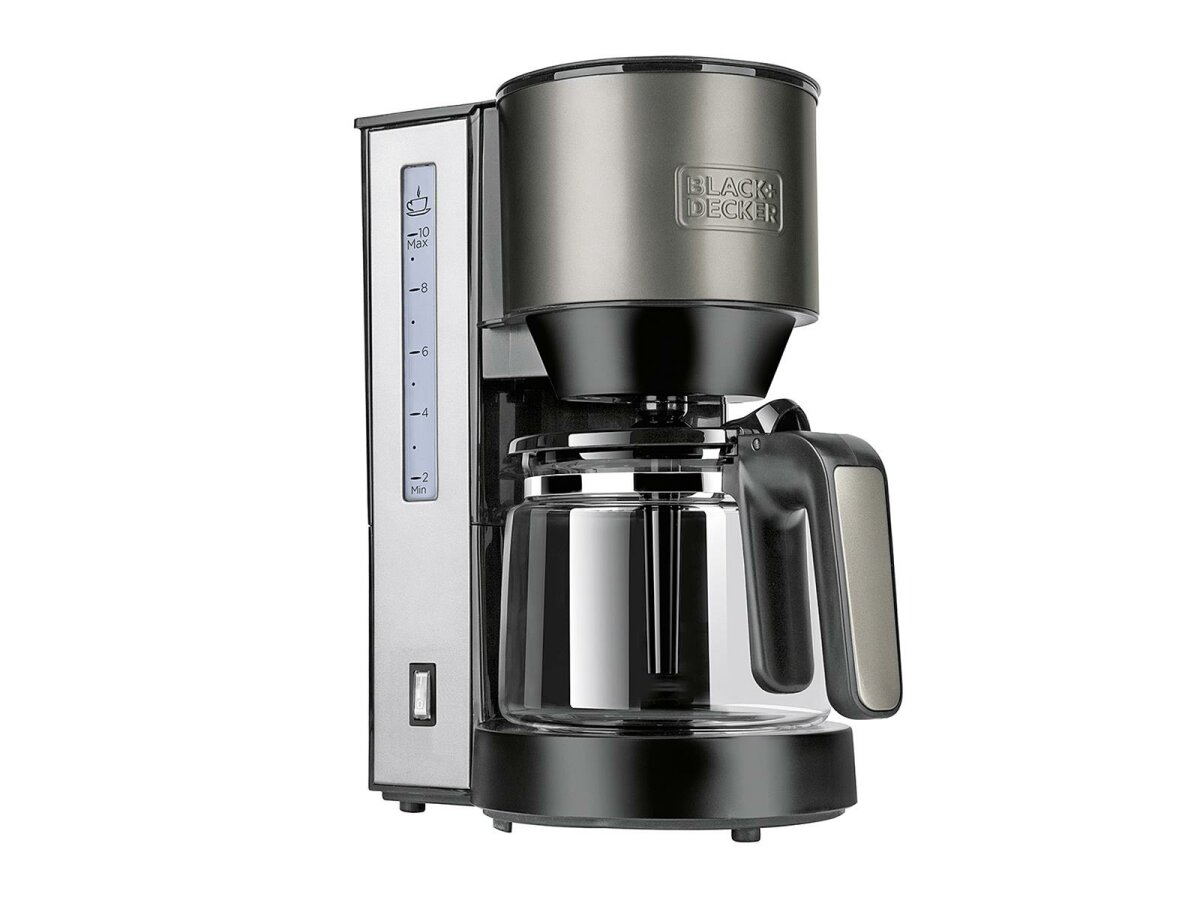 Cafetera De Goteo | Black&Decker BXCO870E, 1.25 L, 870 W, 12 Tazas Plata 1501409