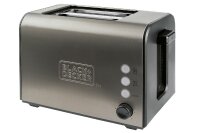 BLACK+DECKER Toaster BXTO900E 2 Scheiben Edelstahl