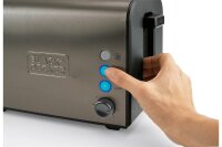 BLACK+DECKER Toaster BXTO900E 2 Scheiben Edelstahl