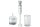 BOSCH Stabmixer MSM66020 Set mit Mixbecher und Universalzerkleinerer 600Watt weiß/grau