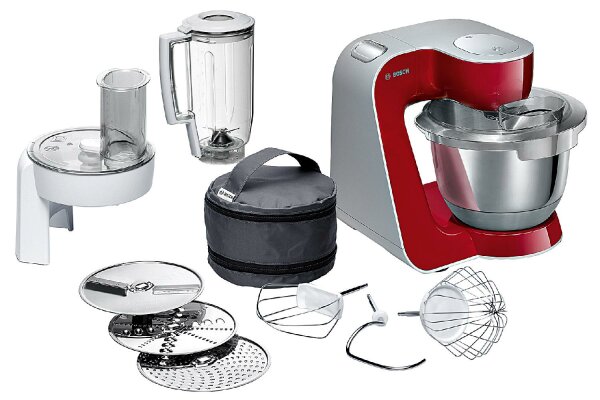 BOSCH Küchenmaschine MUM58720 1000Watt Edelstahl/rot