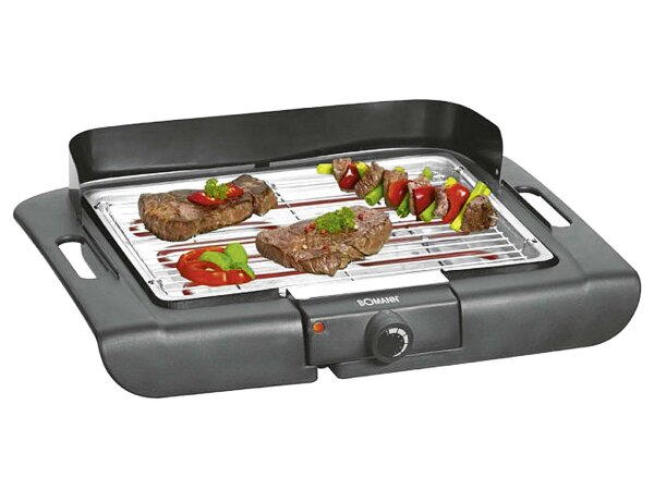 BOMANN Barbecuegrill BQ 2243 CB 2000 W 36x25cm schwarz