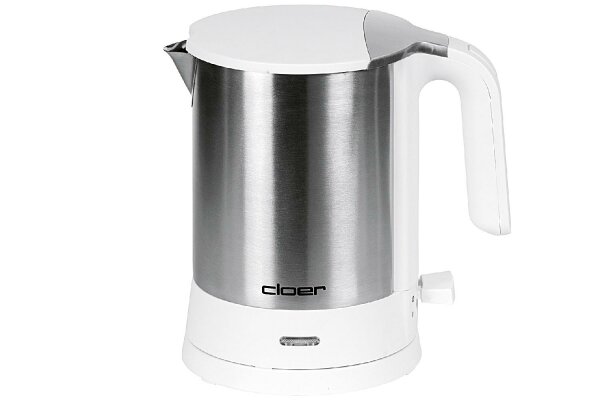 CLOER Wasserkocher 4891 1,2l 2200Watt Edelstahl/weiß