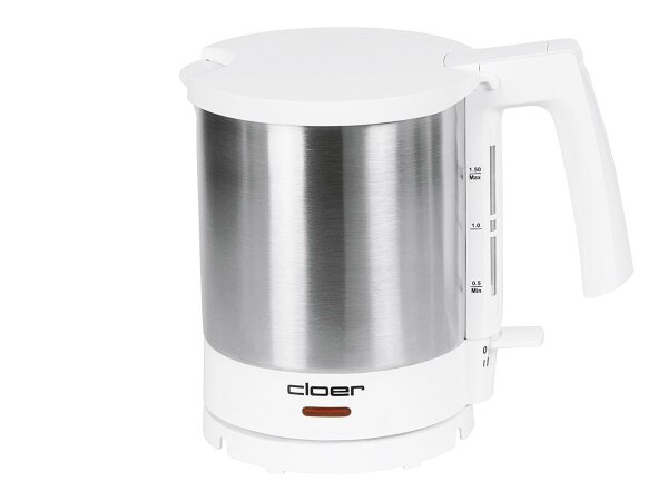 CLOER Wasserkocher 4711 1,5l 1800Watt weiß/Edelstahl