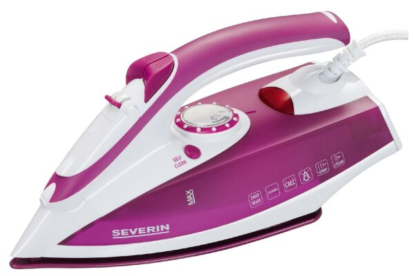 SEVERIN Dampfbügeleisen BA 3243 Keramik-Sohle 2400 Watt weiß/violett 