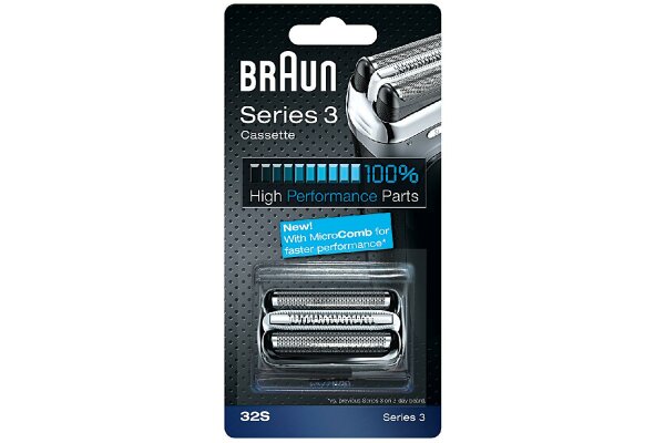 BRAUN Kombipack 32 S Scherteil für Serie 3 silber