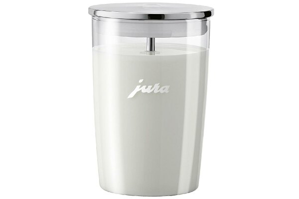 JURA Milchbehälter Behälter aus Glas, Deckel aus Chromstahl und Silikon 0,5 l