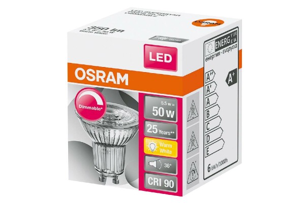 LED Reflektorlampe PAR16 5,5W GU10 36° dim