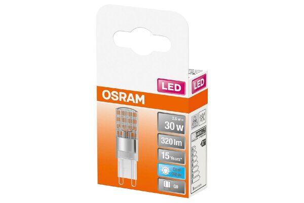 OSRAM LED PIN G9 2,6W 320lm 4000K Kalt weiß