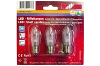 HELLUM LED-Riffelkerze 16V, 0,1W, E10 Fassung für...