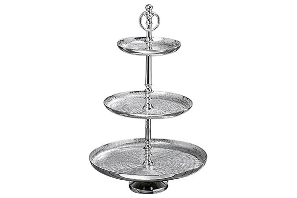 BOLTZE Deko-Etagere Detroit Aluminium 3 Ebenen 48cm Ø31cm