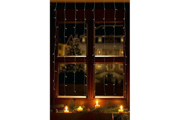 LED-Tür-Lichtervorhang 1,3x2m 120LED 8 x15LED innen transparent