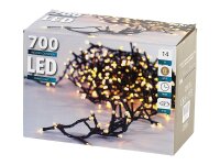 Lichterkette Snake 700Bernstein 14m außen Timer
