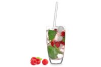 WESTMARK Trinkhalm Glas gerade mit Reinigungsbürste 20cm 6er