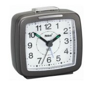 MEBUS Quarzwecker 26483 mit Beleuchtung 7x7cm...