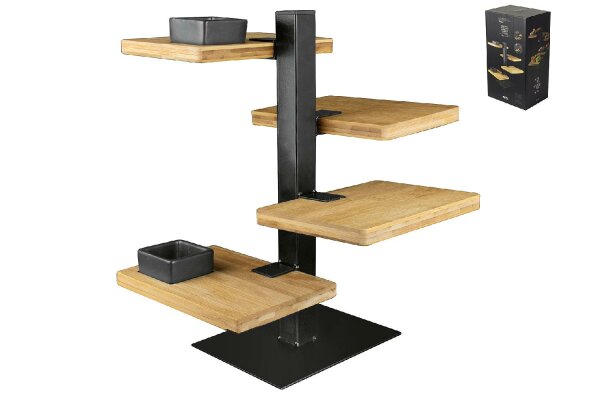 GUSTA Etagere Holz-Metall 19,5x14,5x36cm
