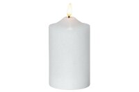 Kerze Flamme Timer 15x7,5 wei&szlig;