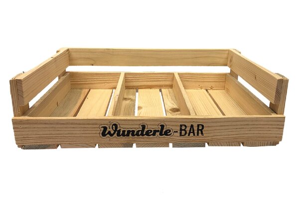 WUNDERLE Holzbox 3er Einteilung  L47cm T30cm H13cm