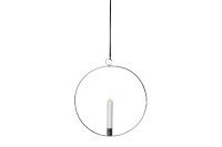 STAR TRADING LED Kerze Flamme mit Ring &Oslash;28cm silber