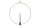 STAR TRADING LED Echtwachskerze Flamme im Ring z.Stehen 28,5cm gold