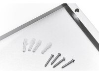 ZELLER PRESENT Magnettafel Edelstahl mit 3 Magneten 40x60cm