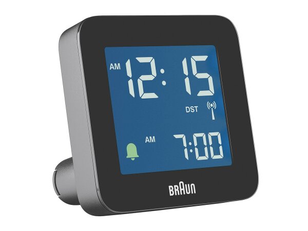BRAUN Funkwecker digital  7,5x7,5x4,5cm schwarz