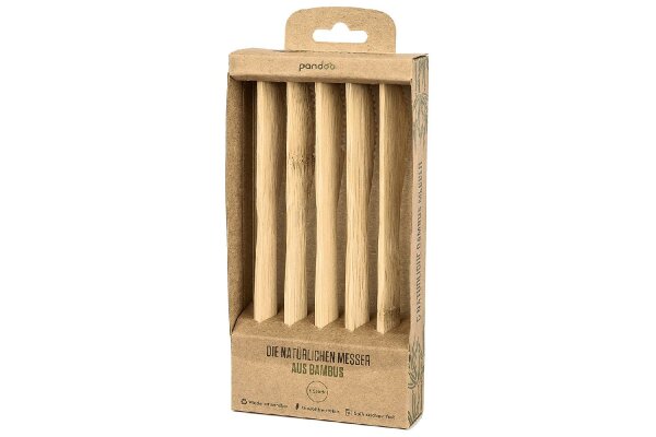 PANDOO Messer Bambus L18cm 5er Pack