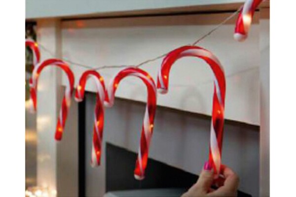 LED  Lichterkette Zuckerstangen 40 LED