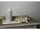 STAR TRADING LED-Echtwachs-Kerze Flamme Swirl 15x7,5cm grau