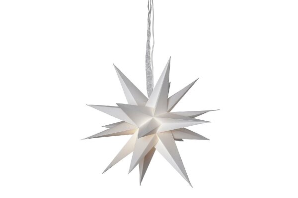 STAR TRADING Papierstern December Ø50cm weiß