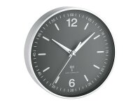 TFA Funk-Wanduhr Batteriebetrieb 19,5cm silberfarben