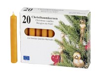Baumkerze 9,6cm Ø1,2cm natur 20 Stück