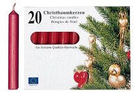 Baumkerze 9,6cm &Oslash;1,2cm rot 20 St&uuml;ck