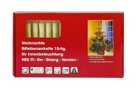 15tlg.Riffelkerzenkette elfenb